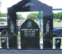 Black Cap Monument with Hand Etching 